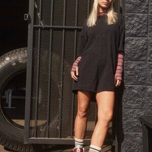 NWT Free People FP Movement Women's Hot Shot Tee Romper Black Large $60